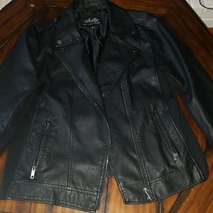 Shelby collection faux leather black jacket